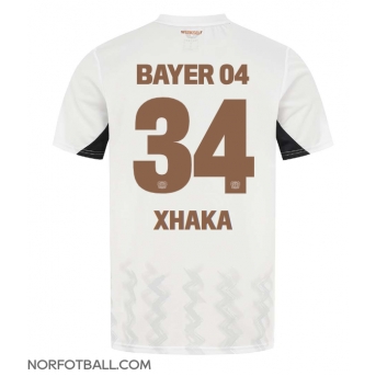 Billige Fotballdrakt Bayer Leverkusen Granit Xhaka #34 Replika Bortedrakt 2024-25 Kortermet